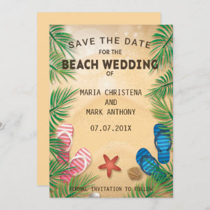 A Beach Wedding Save The Date Announcement