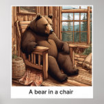 A Bear In A Chair - Print