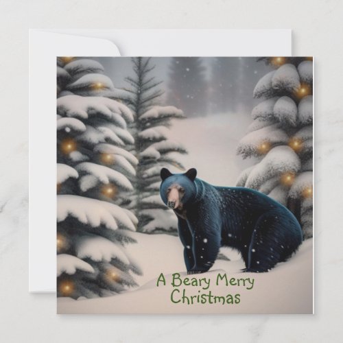 A Beary Merry Christmas Flat Card