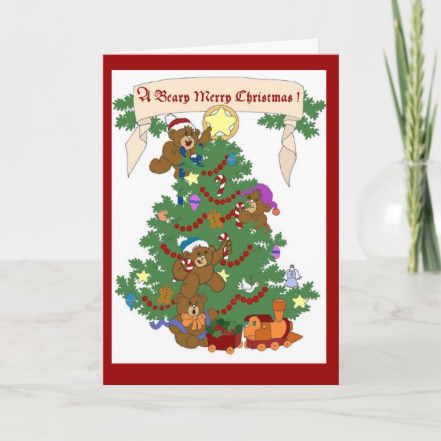 A Beary Merry Christmas Holiday Card (Front)
