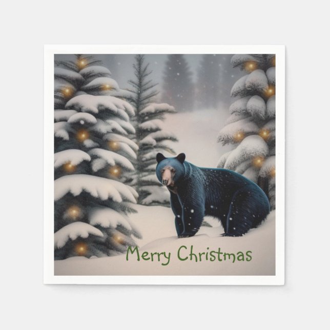 A Beary Merry Christmas Napkins (Front)