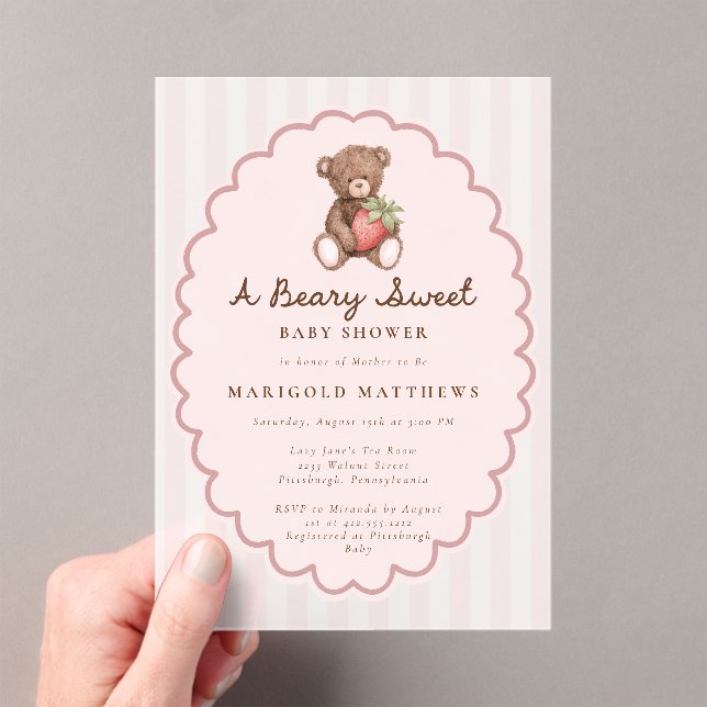 A Beary Sweet Baby Shower Invitation (Insitu (Handheld))