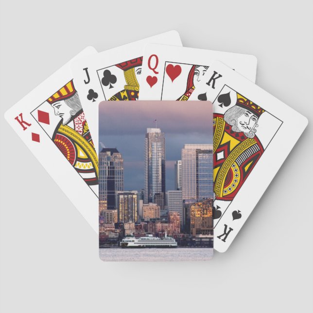 A beautiful and dramatic sunset seen from West Poker Cards (Back)