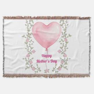 A beautiful andclock for Mother's Day- Pastel pink Throw Blanket