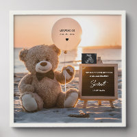 A beautiful beach digital pregnancy announcement