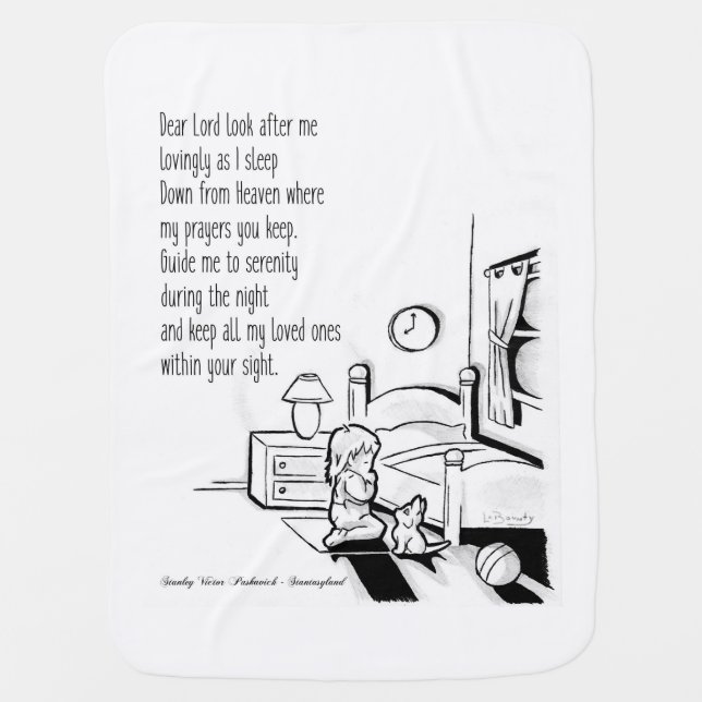 A beautiful bedtime prayer baby blanket (Front)