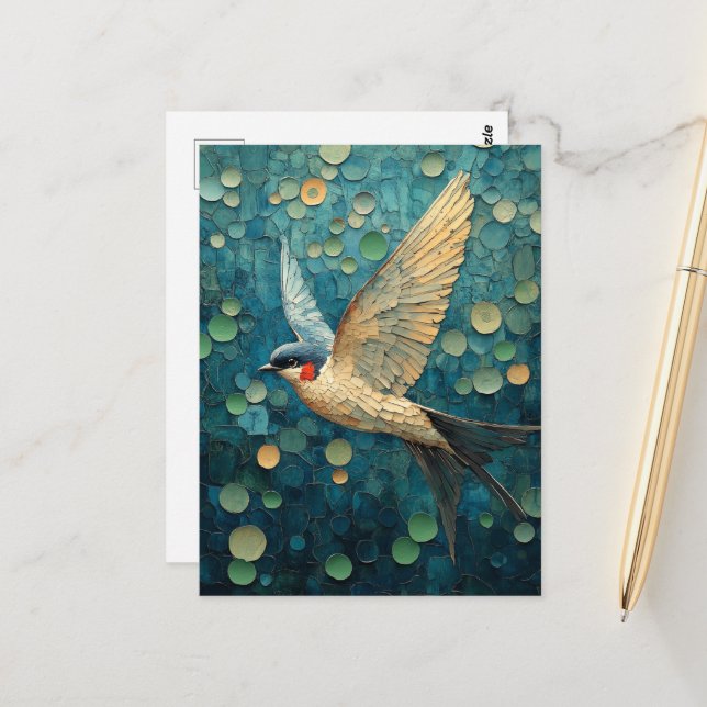 A beautiful bird postcard (Front/Back In Situ)