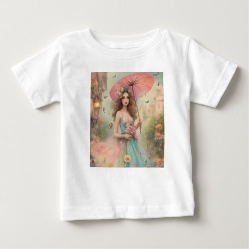 A beautiful blue eyed little girl walking baby T_Shirt