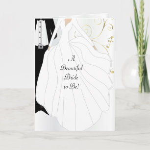A Beautiful Bride to Be Congratulations Card. Card