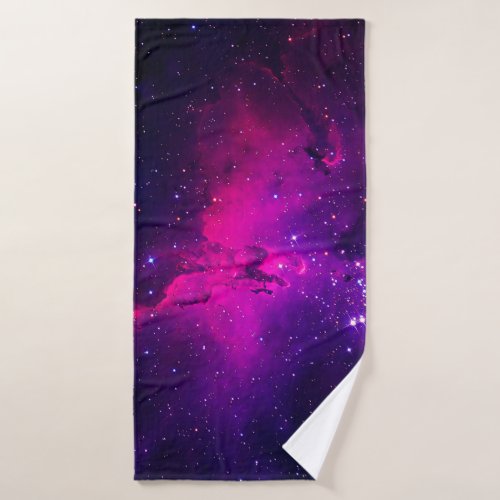 A beautiful bright space nebula backgroundabstr bath towel