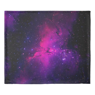 A beautiful, bright space nebula. background,abstr duvet cover