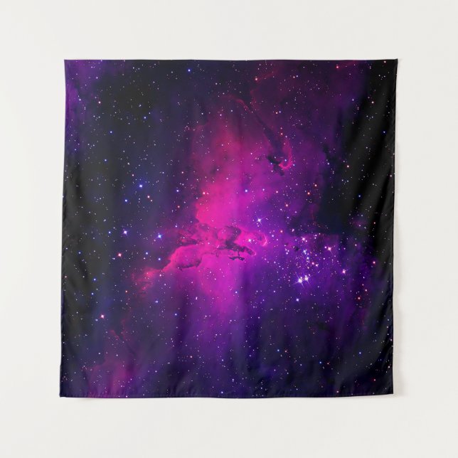 A beautiful, bright space nebula. background,abstr tapestry (Front)