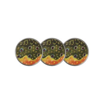 A Beautiful Brook Trout Golf Ball Marker by TroutWhiskers at Zazzle