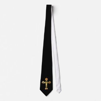 A Beautiful Christian Tie! Crucifix On Black Bkgrd Tie by Jubal1 at Zazzle