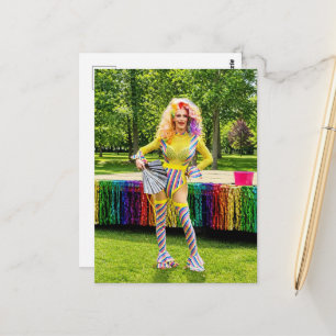 A Beautiful Colorful Gorgeous Drag Queen Postcard