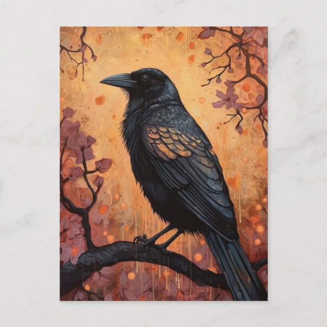 A beautiful crow postcard (Front)