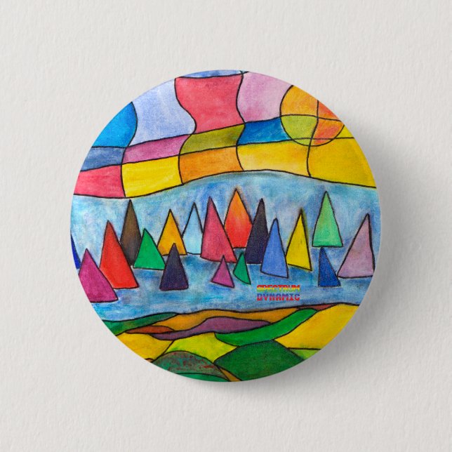 A Beautiful Day Pinback Button (Front)