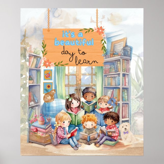 A Beautiful Day to Learn with Friends Poster (Front)