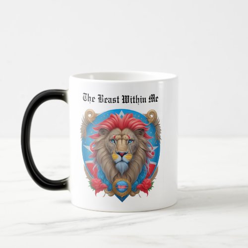 A beautiful design of a lion  1  magic mug