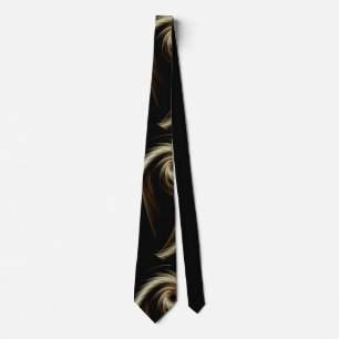 A beautiful design of golden swirls neck tie