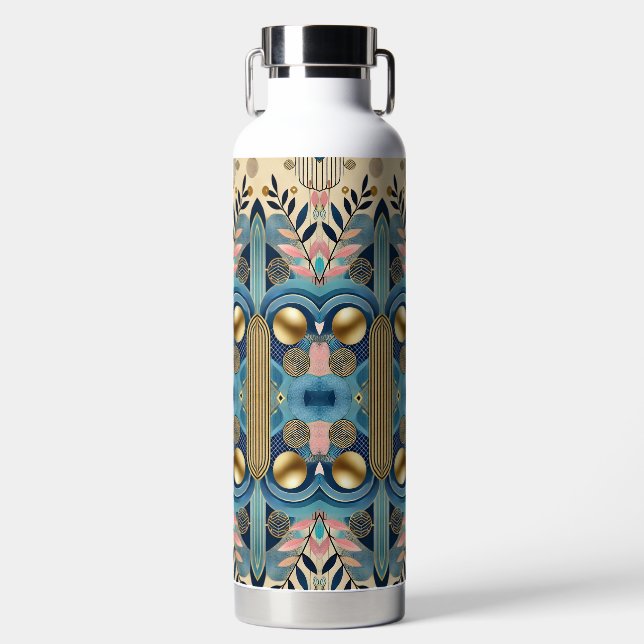 A beautiful design with customization water bottle (Front)