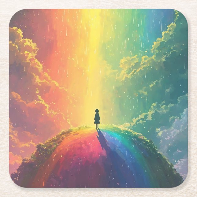 A Beautiful Dream Square Paper Coaster (Front)
