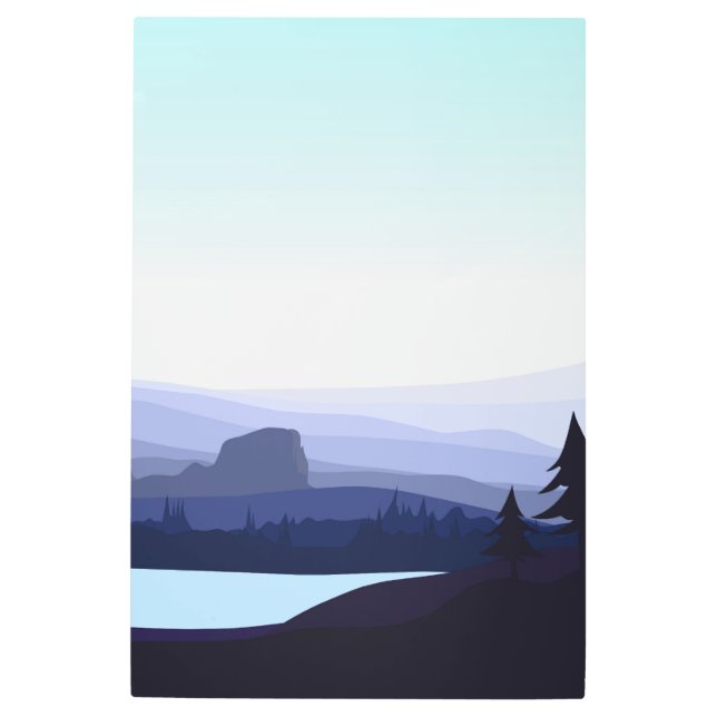 a beautiful expanse of mountains metal print (Front)