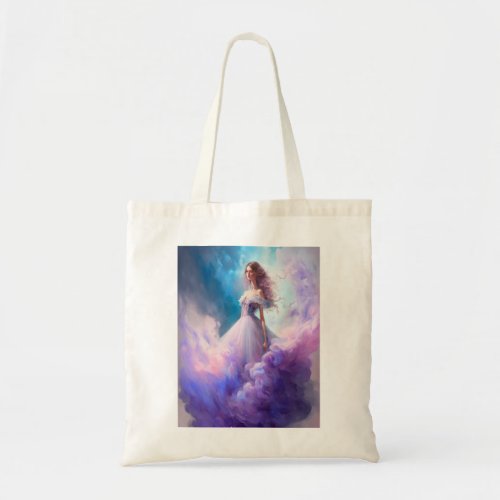 A beautiful fairy lady tote bag