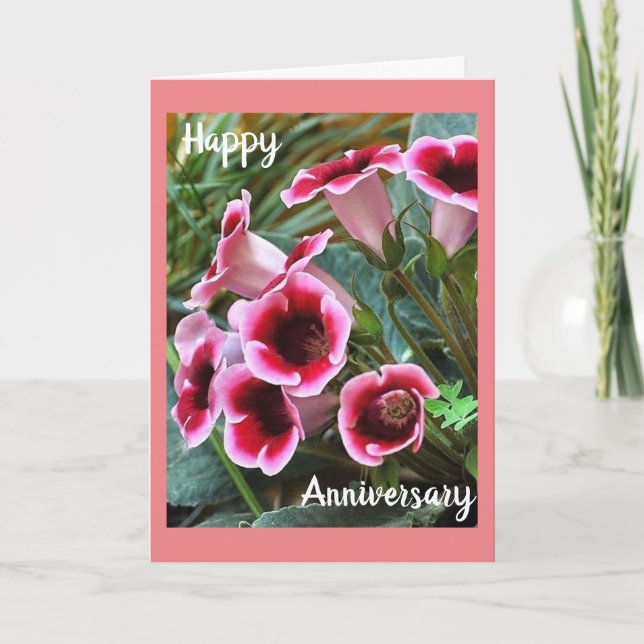A "BEAUTIFUL FLOWER" FOR "OUR ANNIVERSARY" CARD (Front)