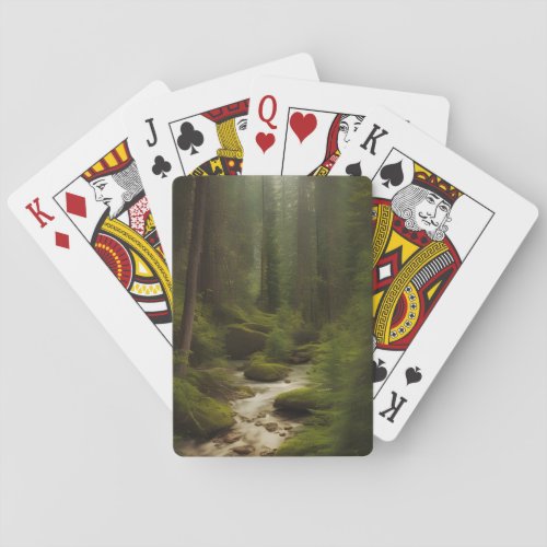 A Beautiful Forest Stream  Playing Cards