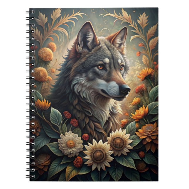 A Beautiful Forest Wolf Notebook (Front)