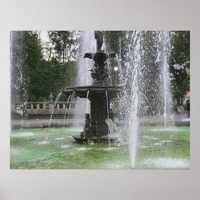 A Beautiful Fountain in the Alameda Mexico DF 2 Poster (Front)