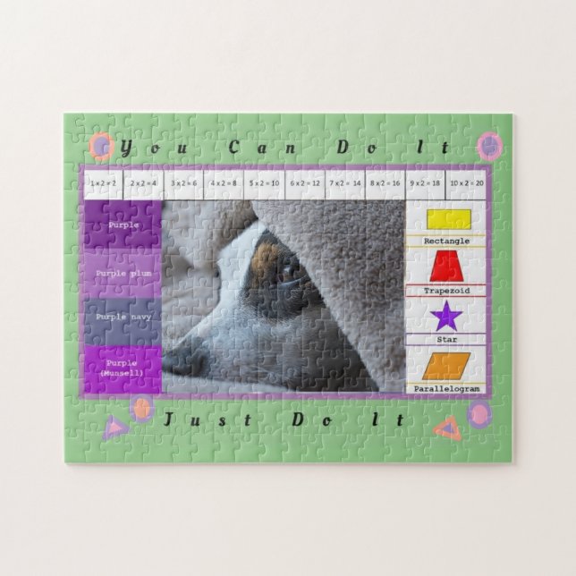 A Beautiful Funny dog Educational Jigsaw Puzzle (Horizontal)