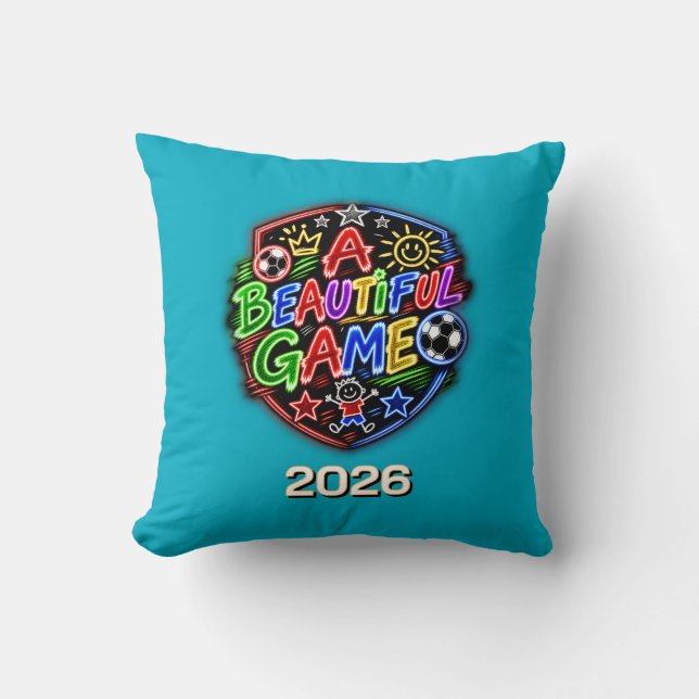 A Beautiful Game Kids Throw Pillow (Front)