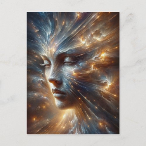 A Beautiful Goddess of the Stars Postcard