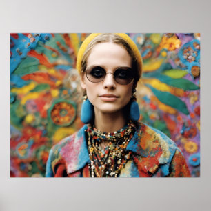 A beautiful Hippie  Poster