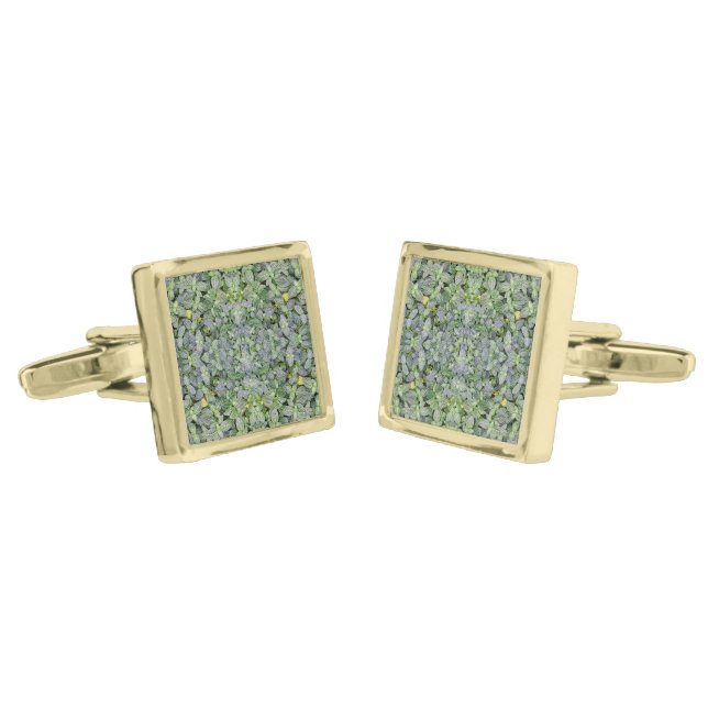 A Beautiful Leaf Pattern – Pure Nature Cufflinks (Angled)