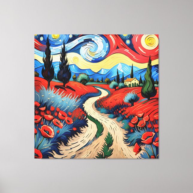 A beautiful meadow canvas print (Front)