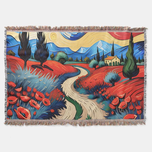 A beautiful meadow throw blanket (Front)