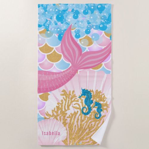 A Beautiful Mermaid ️ Life Beach Towel