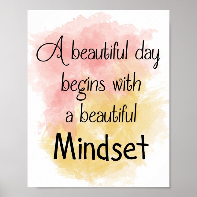 A beautiful mindset watercolor poster (Front)