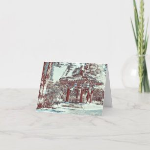 A beautiful Pagoda - Blank Greeting Card
