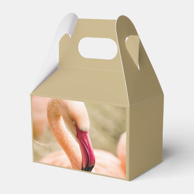 A Beautiful Pink Flamingo  Favor Boxes (Front Side)