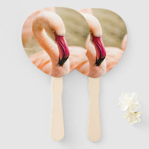 A Beautiful Pink Flamingo Hand Fan