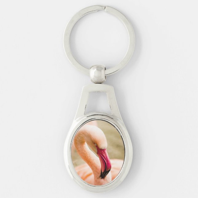 A Beautiful Pink Flamingo  Keychain (Front)
