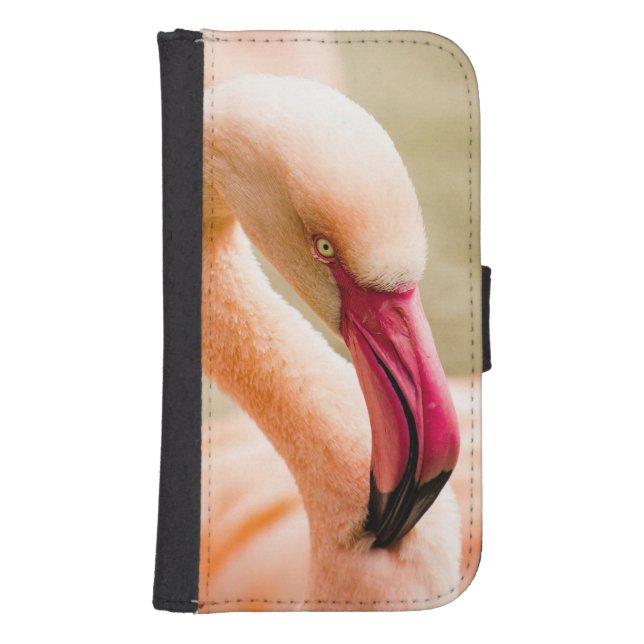A Beautiful Pink Flamingo  Samsung Galaxy Wallet Case (Front)