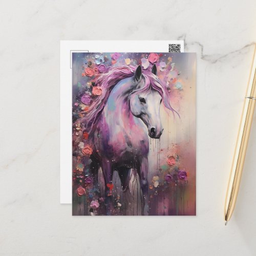 A Beautiful Purple Horse Postcard