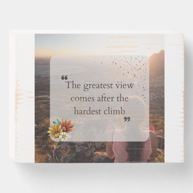 A beautiful quote design for your wall wood art wooden box sign (Front Horizontal)
