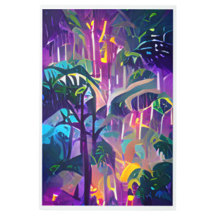 A Beautiful Rain Forest Ai Metal Art