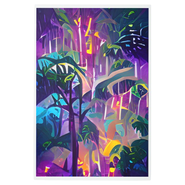 A Beautiful Rain Forest Ai Metal Art  (Front)